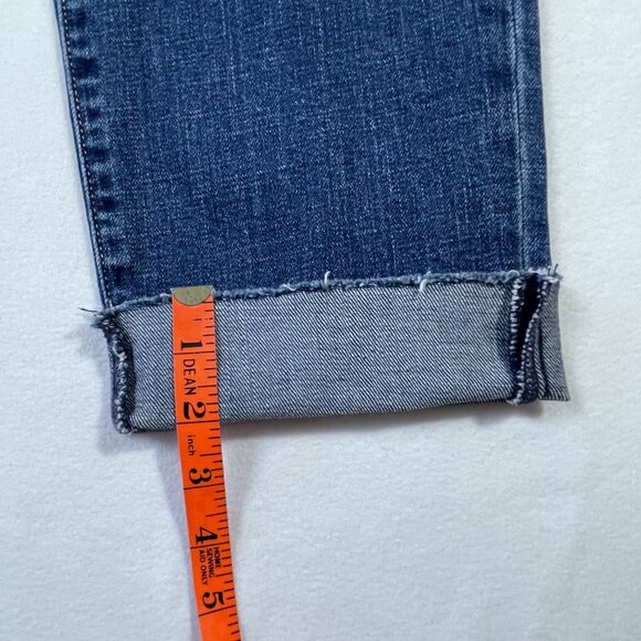 Gap Girlfriend Jeans Mid Rise Relaxed Fit Ankle Length Size 12 TALL Long - Picture 11 of 13